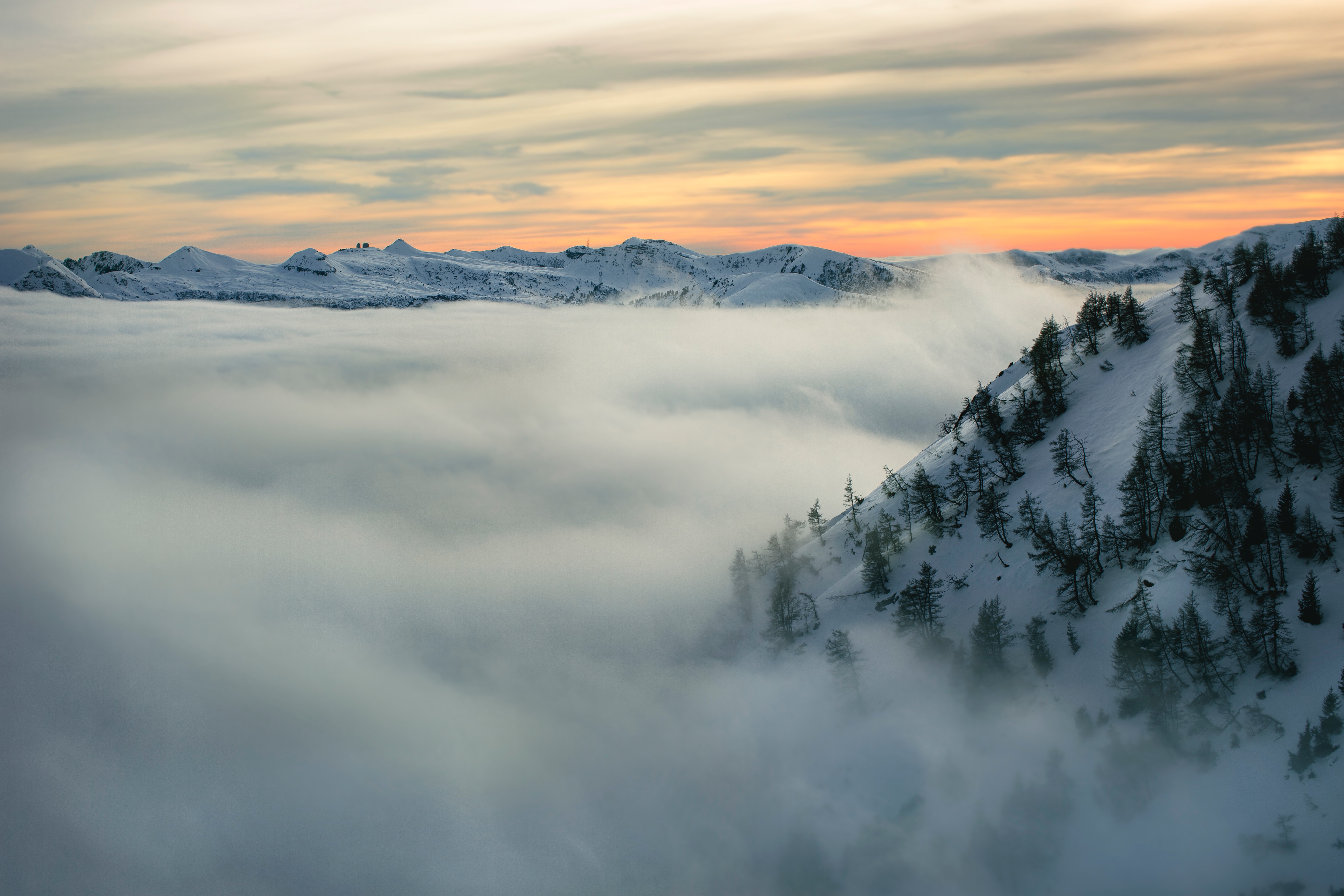 mountain covered in snow pic